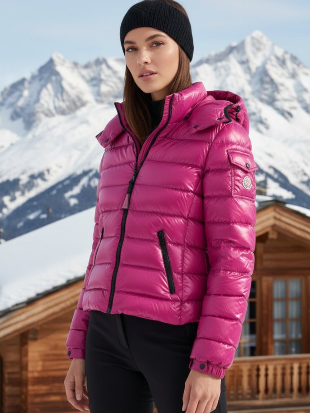 Iconic! Moncler “Bady” Nylon Laqué Puffer Jacket